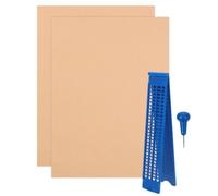 Tavoletta Braille Stylus, 27 Righe 30 Spazi, Plastico Blu | Kit Riutilizzabile e Robusto, Portatile, Non Facile da Deformare, per Scrivere in Braille