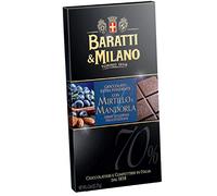 TAVOLETTA CIOCCOLATO FONDENTE 70% BARATTI & MILANO 75 GR MIRTILLO E MANDORLA