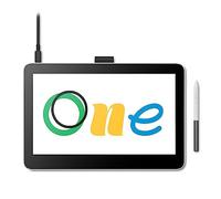 Tavoletta da disegno Wacom One 13 Touch con schermo multi-touch da 13,3", Full-HD 99% sRGB (CIE1931) (typ.), inclusa penna EMR senza batteria, per Windows, Mac, Chromebook e Android.