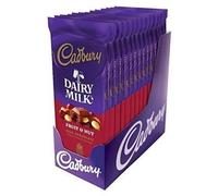 Tavoletta di caramelle al cioccolato Cadbury, frutta e noci, 3,5 once (confez...