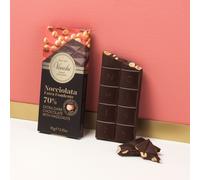 Venchi - Tavoletta Nocciolata Fondente 70% con Cacao Sud America e Nocciole Piemonte I.G.P., 100g - Senza Glutine