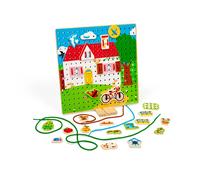 Tavoletta di legno da infilare casetta BIGJIGS TOYS