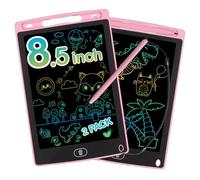 Tavoletta Grafica LCD Cancellabile 8,5 Pollici per Bambini 2-8 Anni, 2 Pezzi Rosa - Lavagna Magnetica Colorata Regalo