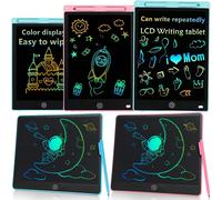 Tavoletta grafica LCD per bambini aggiornata, lavagna da disegno colorata, lavagna per graffiti, regalo per la scuola materna. Questa lavagna elettronica a colori riutilizzabile viene fornita in 4 dim