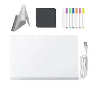 Tavoletta LED per Disegni - Lavagna Doodle Luminosa con 7 Penne a Asciugatura Rapida | Taccuino Luminoso Creativo per Bambini, Scuola Materna, Viaggi, Attività Educative e Giochi Interni