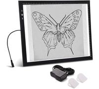 tavoletta luminosa A3 con cornice in alluminio, dimmer touch, blocco/sblocco,...