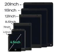 Tavoletta per scrittura LCD da 20/16/12/10/8,5/7/4,5 pollici, lavagna bianca/nera ricaricabile (Type-C) per disegno digitale colorato, regalo di Natale/Ognissanti/Ritorno a Scuola/Compleanno per bambi