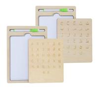 Tavoletta per scrivere russa - Lavagna per alfabeto in legno 20x15 cm, giocattolo educativo con finitura liscia con lettere tracciate | Il Learning Board per ragazzi e ragazze riporta l'esp