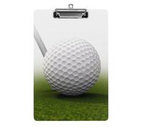 Tavoletta portablocco a forma di pallina da golf per ufficio, casa, in acrilico, formato A4, con fori per appendere in acciaio inossidabile, resistente portablocco per appunti, esami, spartiti, 31,8 x