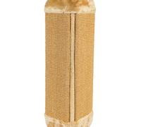 Tavoletta tiragraffi per angoli in sisal e peluche 32x60cm marrone