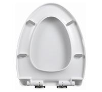 Tavoletta Water Universale, Coperchio WC a Sgancio Rapido con Cerniere Regolabili a 360°, Superficie in Finta Porcellana Ispessita, per WC a Forma di U/V/O o Ovali(V-shaped)