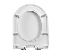 Tavoletta Water Universale, Coperchio WC a Sgancio Rapido con Cerniere Regolabili a 360°, Superficie in Finta Porcellana Ispessita, per WC a Forma di U/V/O o Ovali(U-shaped)