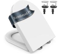 Tavoletta WC Con Chiusura Ammortizzata Forma D, PP Di Alta Qualità, Sgancio Rapi