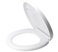 Tavoletta Wc Copriwater Bidet, Chiusura Silenziosa, Resistente, Chiusura Lenta, Sedile For WC, Sgancio Rapido, Facile Da Pulire, Imbottitura Rimovibile, Forma O/U(WHITE)