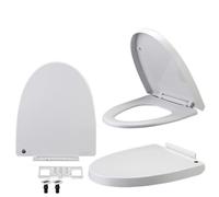 Tavoletta Wc Copriwater universale allungato a forma di V con chiusura rallentata, coperchio della tazza, montaggio superiore, sgancio rapido, pannello in PP, chiusura morbida