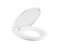 Tavoletta Wc Sedile e coperchio for WC rotondi in plastica con chiusura ammortizzata e ritaglio for l'uso del vasino integrato - Facile installazione