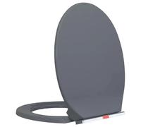 Tavoletta Wc Sedile WC ovale grigio con chiusura ammortizzata e sgancio rapido - Comodo e facile da pulire