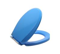Tavoletta WC Universale, Copriwater O Forma, Sedile WC Chiusura Ammortizzata con Cerniere Regolabili e Sgancio Rapido, Facile da Pulire, Coperchio WC Azzurro Cielo in PP, 35.5x45cm
