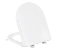 Tavoletta WC Universale D Forma [LUNGO], YEAUPE PRO Sedile WC Con Chiusura Ammortizzata e Funzione di Sgancio Rapido, Bianco, 45 x 36,1 x 5 cm, incluso modello di installazione