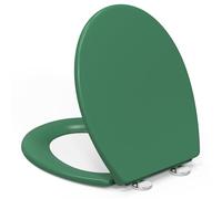 Tavoletta WC Universali O Forma,YEAUPE PRO Sedile WC, Urea-Formaldeide Chiusura Ammortizzata tavoletta wc con Sgancio Rapido a un Pulsante, Verde scuro, 44,6 * 37,5 * 5,2CM