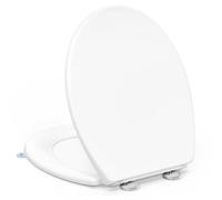 Sedile WC Universali O Forma,YEAUPE PRO Tavoletta WC, Urea-Formaldeide Chiusura Ammortizzata tavoletta wc con Sgancio Rapido a un Pulsante, Bianco