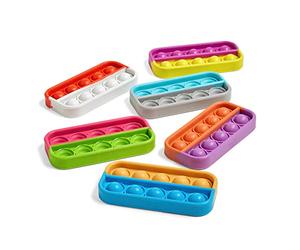 Tavolette a Bolle Sensoriali a Base Dieci, Base Dieci per la Matematica, Giocattoli Antistress spingi e scoppia, Giocattoli per la motricità fine, Strumenti di concentrazione per Bambini (Set da 6)