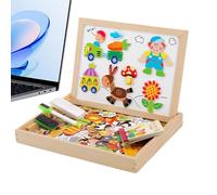 Tavolette Magnetiche Per Bambini - Lavagna Magnetica Da Scrivere Legno Per Bambini | Giocattolo Lavagna Con Attività Educative Di Disegno E Scrittura,Per Scuola Materna E Bambine Aula