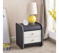 Tavoli da comodino, comodino con cassetti, tavolo da fine della metà del secolo con armadi di stoccaggio, mobile per la moda della moda, con 2 cassetti, binari di guida hardware silenziosa, per