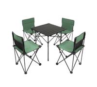 Tavoli da picnic tavolo pieghevole esterno e set d'aria, set da cinque pezzi di picnic portatile, tavolo a guida autonoma e combinazione di aria tavolo da picnic (colore: verde, dimensione: a)