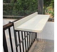 Tavoli Da Terrazzo Con Ringhiera - Tavolo Da Balcone Pieghevole Con Ringhiera Sospesa, Tavolino Da Esterno Ripiegabile In Altezza 5 Pieghevoli Per Patio Esterno Tavolo D,White-100*39cm/39.3*15.4in