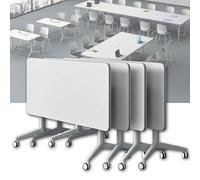 Tavoli da ufficio mobili, tavoli da conferenza pieghevoli su ruote, set da 4, ideali per uffici domestici, aule, seminari, sale riunioni