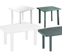 TAVOLO PLASTICA OVALE CON GAMBE SMONTABILI FARO BIANCO 137X85X72 CM PROGARDEN