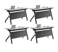 Tavoli per sale conferenze pieghevoli con piano ribaltabile, struttura robusta, ruote per formazione mobile, perfetti per uffici, aule e spazi riunioni.