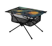 Tavoli pieghevoli da sogno e colorato, con cielo stellato, pieghevole, portatile, con borsa portaoggetti, per picnic, campeggio, viaggi