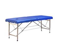 Tavoli portatili pieghevoli per massaggi, salone di bellezza, tatuaggi, spa, terapia, divano a 2 sezioni, leggero (blu, 180 x 60 x 65 cm)