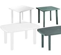 TAVOLO PLASTICA OVALE CON GAMBE SMONTABILI FARO BIANCO 137X85X72 CM PROGARDEN