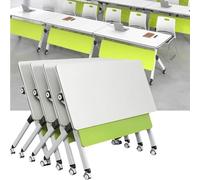 Tavoli sala riunioni 4 Pezzi Tavolo Da Conferenza Pieghevole, 55,1 W X 23,6 D X 29,5 H Tavolo Da Allenamento Mobile Tavolo Da Riunione Moderno Con Ruote Bloccabili, For Ufficio Sala Conferenze Aula