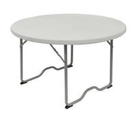 Tavolo resina e acciaio pieghevole tondo 115xH73 cm Camping Round