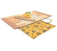 TAVOLIERE SPIANATOIA ASSE IN LEGNO PER IMPASTARE CON MATTARELLO E CUSTODIA