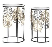 TAVOLINETTI FOGLIE GLAM COPPIA