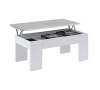 Tavolinetto da salotto apribile Caffe Elevabile Cemento Bianco