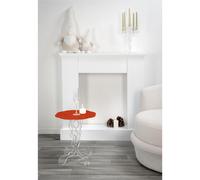 Tavolinetto da The /Caffè, comodino da camera h 62 cm in Plexiglass Richiami moreschi Linea ARABESCO , Ø50x h 62 cm - Colore ROSSO rosso