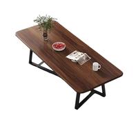 Tavolinetto Salotto Rettangolare Legno - Tavolino Soggiorno Moderno Supporto Strutturale a Forma di L con Telaio in Acciaio al Carbonio Adatto per Soggiorno e Ufficio Walnut 47.2*23.6*17.7in