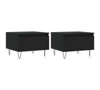 vidaXL Tavolini da Salotto 2pz Neri 50x46x35 cm in Legno Multistrato