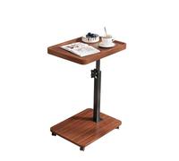 Tavolini a Forma Di C, tavolino regolabile in altezza con ripiano portaoggetti a 2 livelli, tavolino porta TV, scrivania per computer portatile, per il soggiorno, la camera da letto, il divano da lett