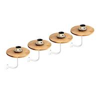 Tavolini da caffè da parete, tavolino laterale in legno massello con gambe a L bianche, piccolo letto rotondo per bar/negozio di tè/ufficio/bar per il tempo libero, tavolino da divano, 40 x cm