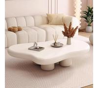 Tavolini da Salotto Moderni A Nuvola per Il Tavolino da Salotto in Legno Bianco con 4 Robuste Gambe da Tavolo Tavolino da caffè Piccolo Tavolino da caffè Boho dal Design alla, 100cm/39.4"