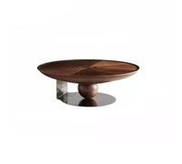 Tavolini piccoli per camera da letto Tavolino da caffè con disco volante in legno massello minimalista italiano, lusso leggero, soggiorno moderno e minimalista, piccolo appartamento, creatività person