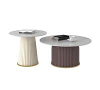 Tavolini piccoli per camera da letto Tavolino da caffè in stile nordico, piccolo appartamento, soggiorno semplice, piatto rotondo in pietra, combinazione di tavoli rotondi grandi e piccoli Tavolino la