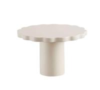Tavolini piccoli per camera da letto Tavolo rotondo semplice in stile crema, tavolo da caffè bianco verniciato, piccolo tavolo da caffè, tavolo laterale for soggiorno in famiglia Tavolino laterale per